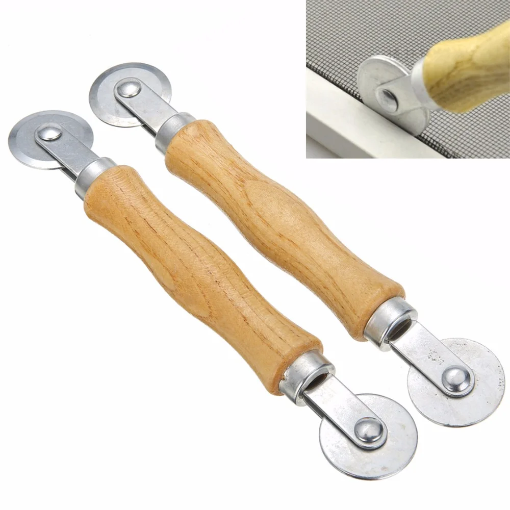 Высокое качество 2 шт. двери окна шлицевой ролик Экран инструмент Установка