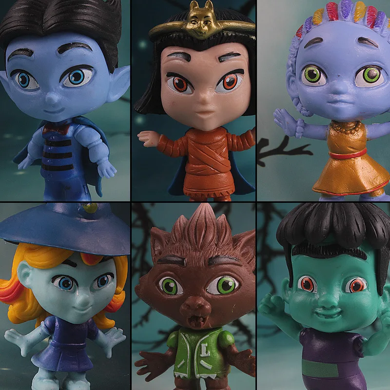 

6pcs/set Monster Figures Toy Super Doll PVC Anime Action Figure Model Doll Toys Gift
