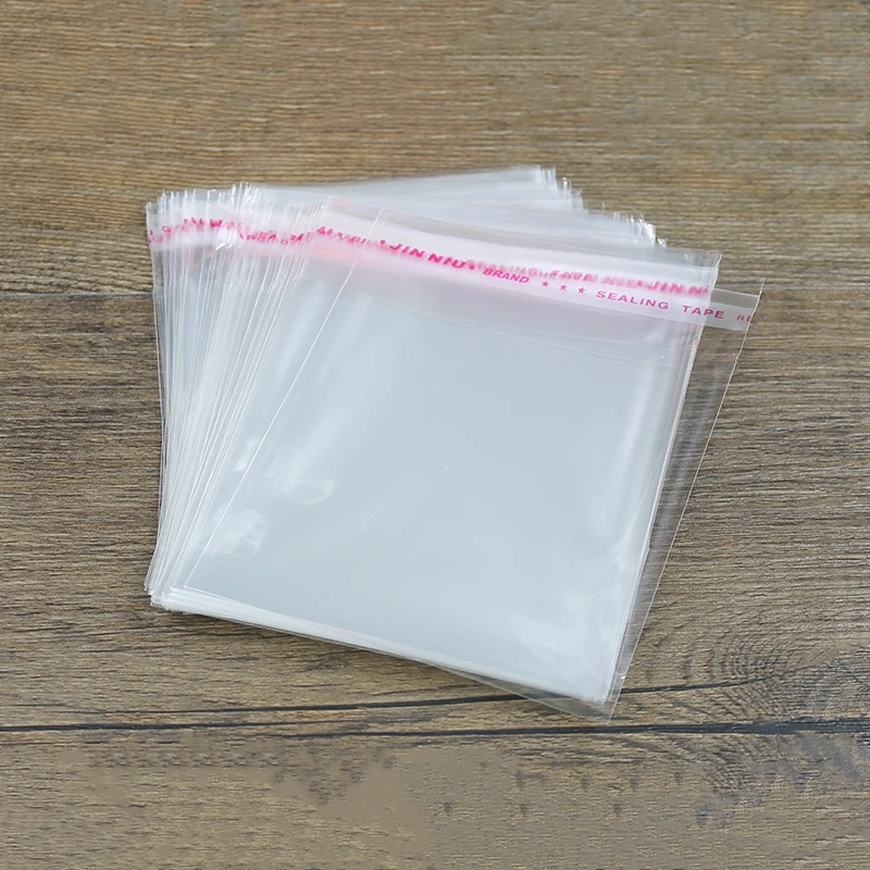 

StoBag 1000pcs 12*12cm Clear Self-adhesive Cellophane Bag Jewelry Packaging Transparent Opp Bag Candy Cookie Food Plastic Bags