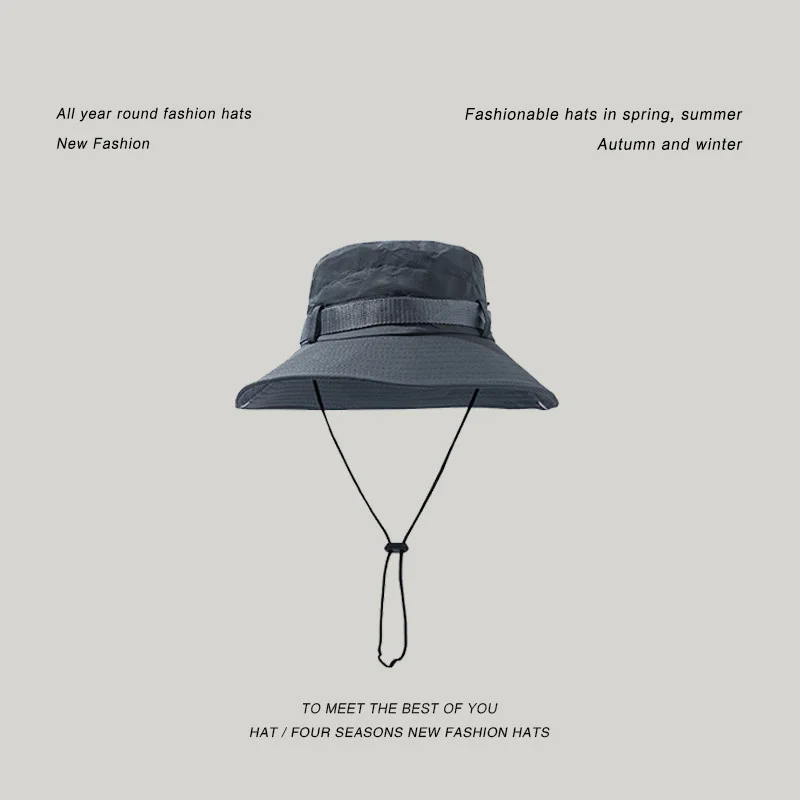 

Сезон: весна-лето модная мужская туристических походов в ведра кепки от солнца Hasts защиты унисекс шапки для рыбаков, дышащие мужские рыболов...