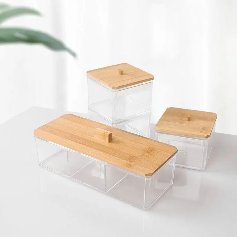 Макияж Ватные диски тампон ящик для хранения Чехол Органайзер косметики коробка