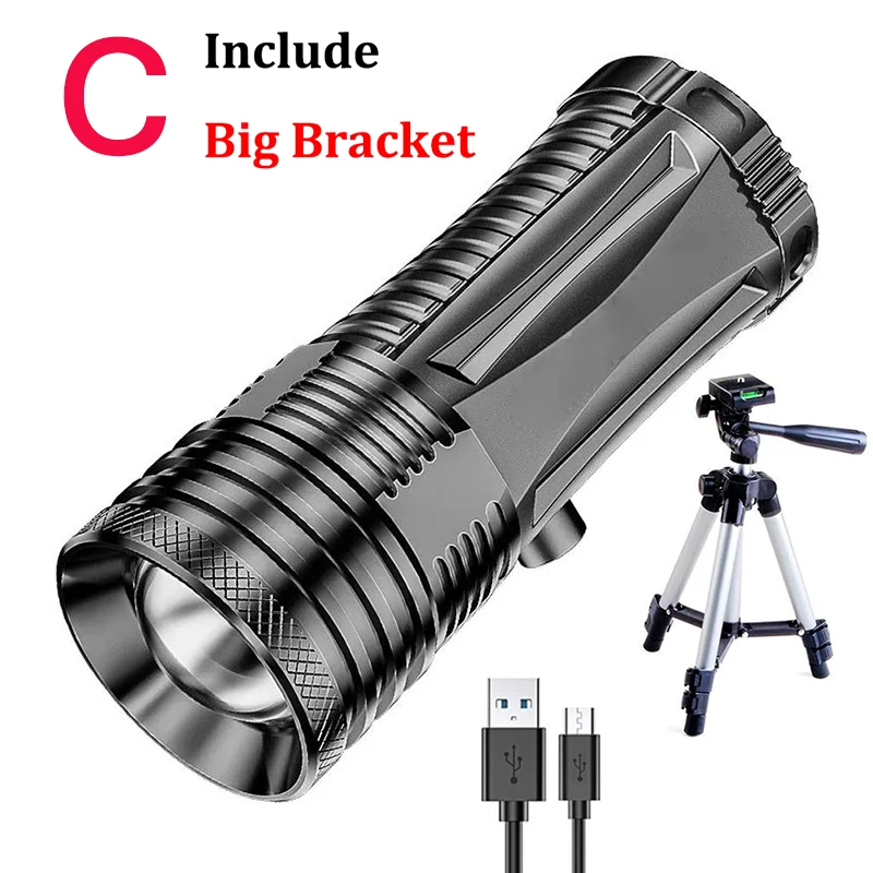 

Многофункциональный водонепроницаемый фонарь синий 4 света USB