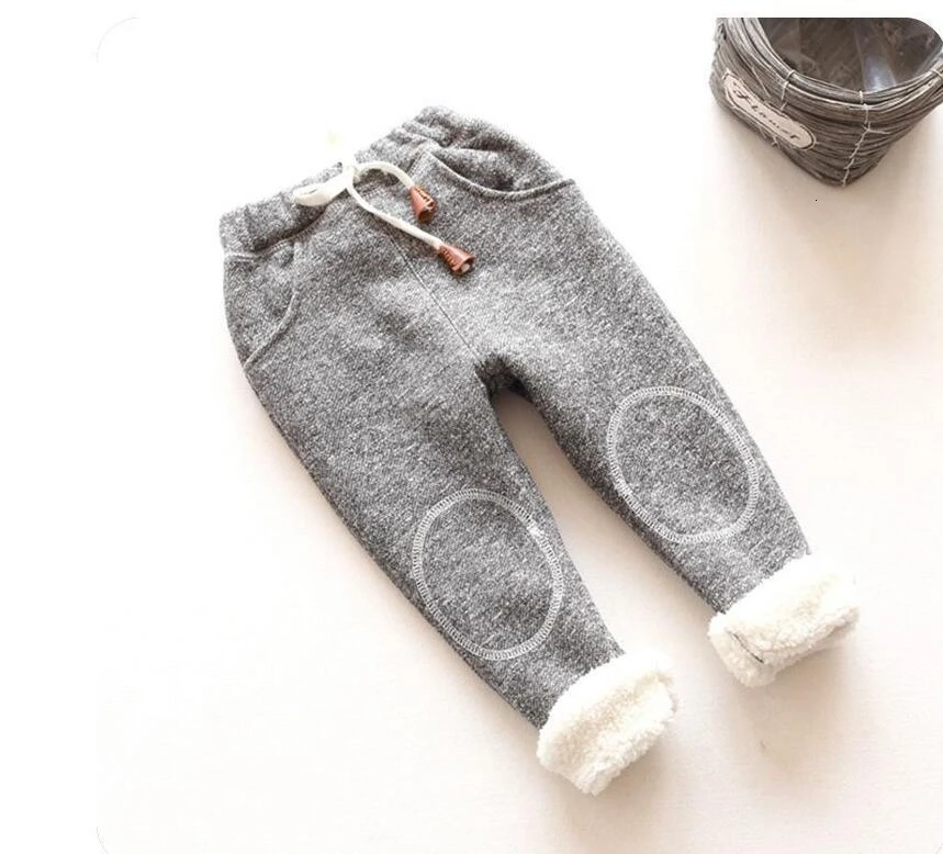 

BibiCola childrens pants winter leggings kids pants boys girls thicken warm velvet trousers baby girls christmas pants clothing