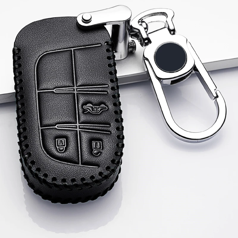 Чехол для автомобильных ключей брелок-протектор Jeep Grand Cherokee Chrysler 300C Renegade Fiat Freemont