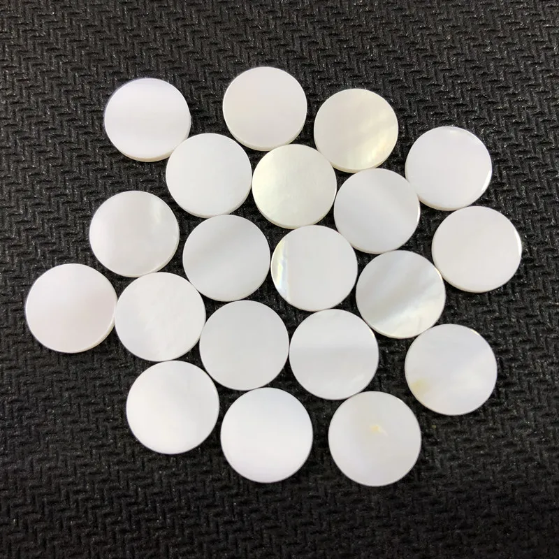 

10mm Genuine Shell Pearl Beads Wholesale 10pcs/lot Round Flat Nonporous Beads For Jewelry Making Inlay