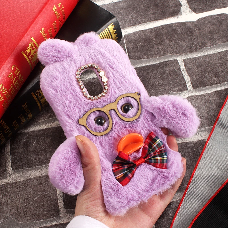 Модный красивый мягкий чехол с изображением пушистой утки стильный защитный для