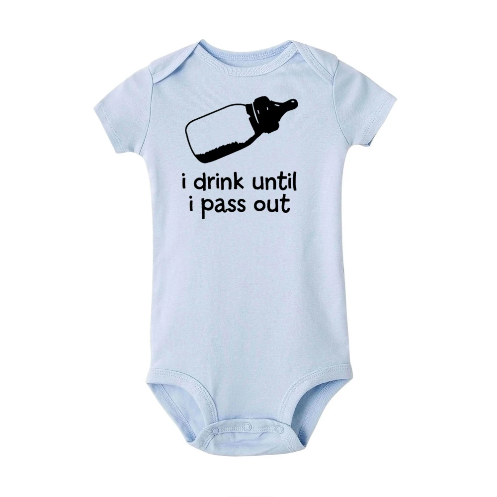 Забавный детский комбинезон с принтом I Drink Одежда для новорожденных унисекс