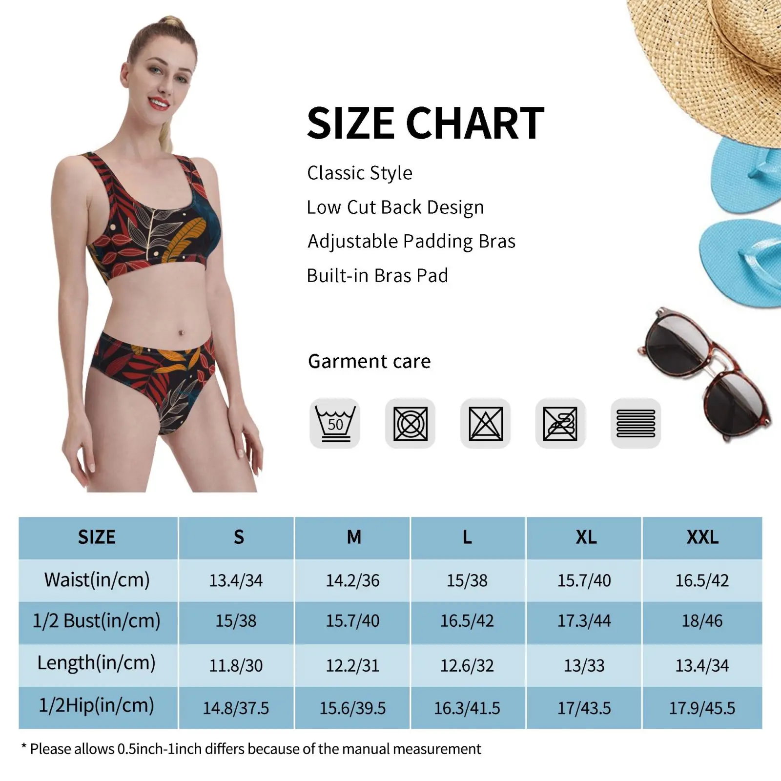 

Beautiful Tropical Leaves Pattern Swimsuit one piece Bikini Padded Paisley Pattern Paisley Pattern Seamless Lace