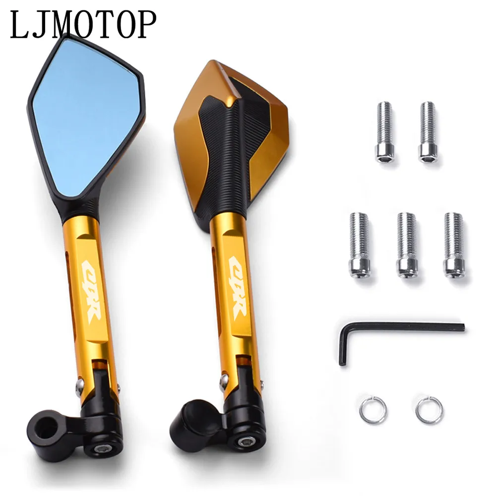 Синее антибликовое зеркало заднего вида на руль мотоцикла Honda CBR 600 F2 F4 F4i CBR600F 600F F