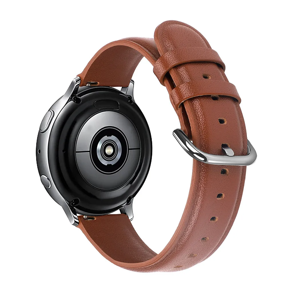 Смарт-часы, ремешок, браслет для samsung Galaxy Watch, кожаный ремешок для часов, ремешок для samsung Galaxy Watch Active 1/2, 40 мм/44 мм