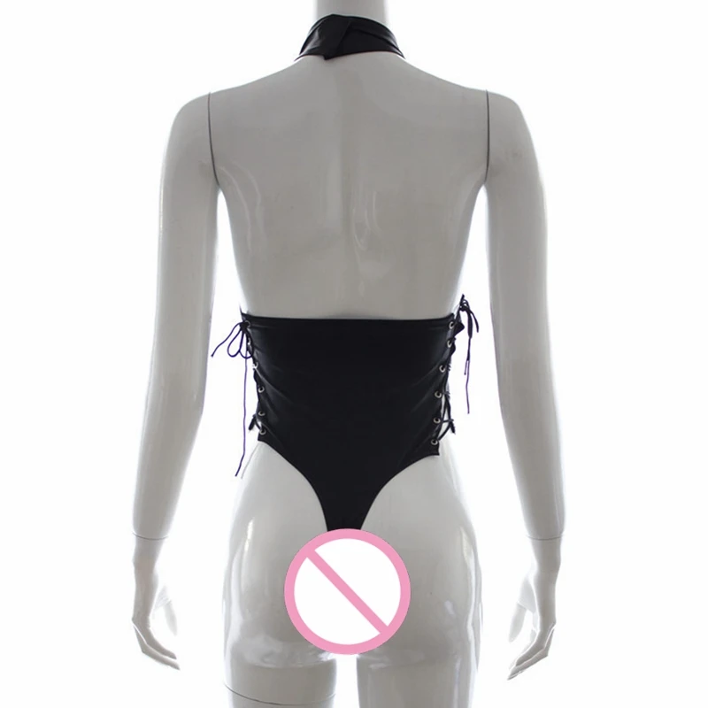 

Erotic Jumpsuits Backless Sexy Flirting Role Playing Games Bondage PU Leather Jumpsuits For Couples Sexy Lingerie