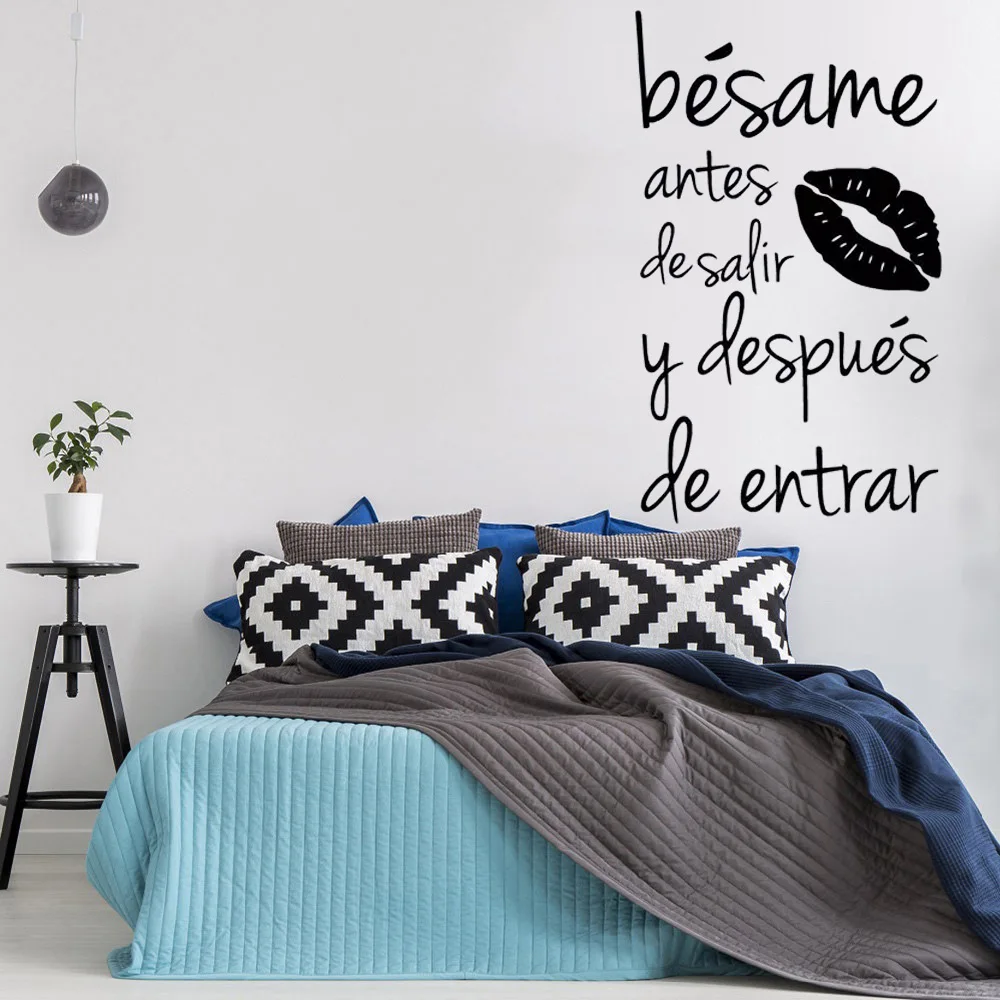 Виниловый Декор для дома спальни гостиной Besame Antes De дефектный испанский наклейка