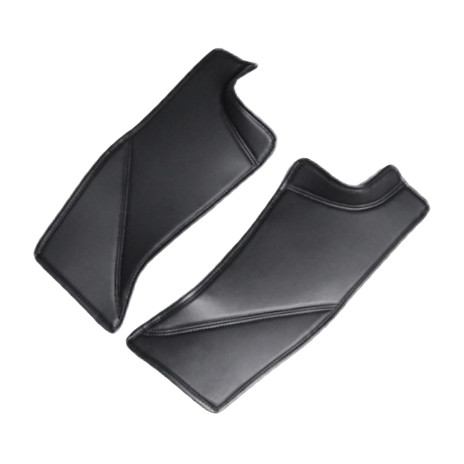 

1Pair PU Leather Rear Door Sill Protector Cover Sticker Anti Kick Pad Trim Fit for Tesla Model Y