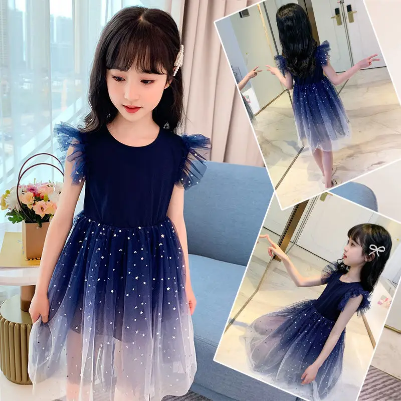 

New Fashion Summer Girls Clothes Flower Princess Dress Children Summer Clothes Baby Girls Dress