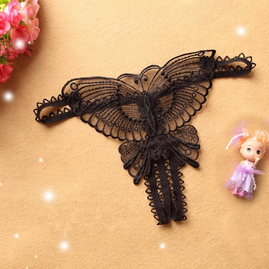 Новинка 2019 женские сексуальные стринги открытые Butterfly микро трусики шорты нижнее