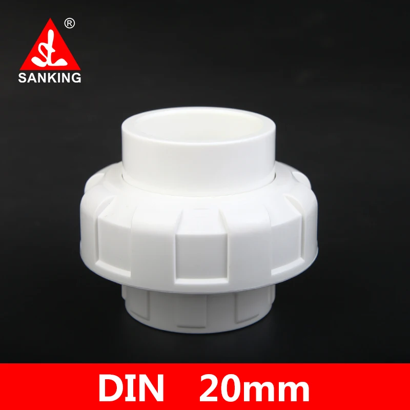 

Sanking UPVC Union 20mm Connectors Garden Irrigation Tube Fittings Aquarium Tank Pipe Adapter Garden Water Connectors