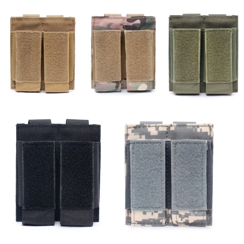Тактический Пистолет Molle мешочек для журнала военный Glock двойной зажим маленькая