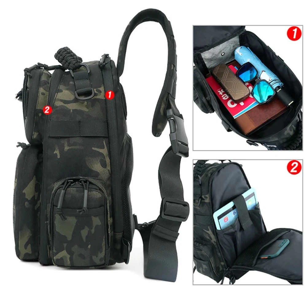 Laser Men Chest Bag Sling Hiking Backpack Military Tactical Army Shoulder Fishing Bags Travel Camping Molle Bag Hunting