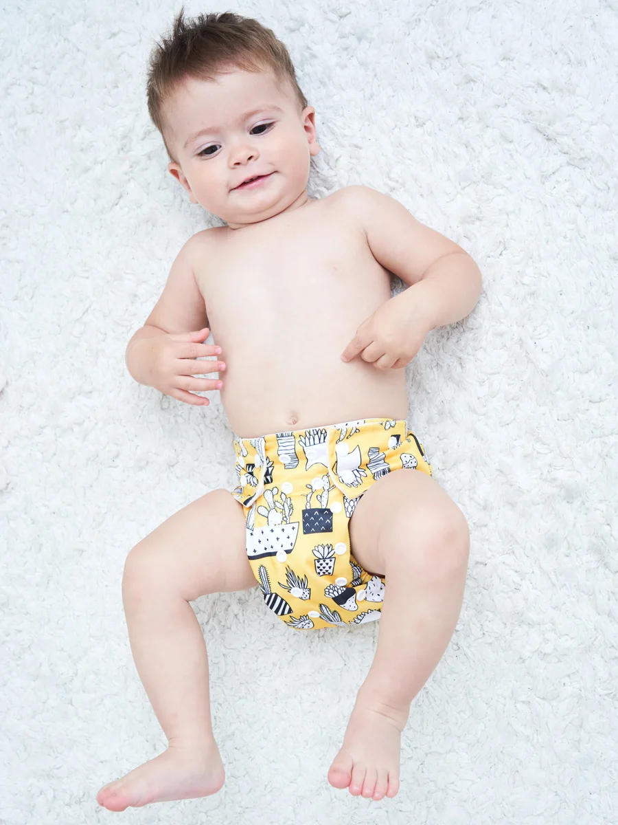 Детский моющийся многоразовый подгузник [Littles & Bloomz] для родов и горшков один