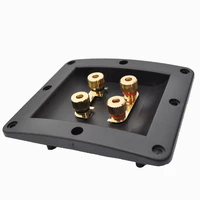 2pcs four speaker junction box audio cable connector terminal block banana plug seat copper gold plated hot sale