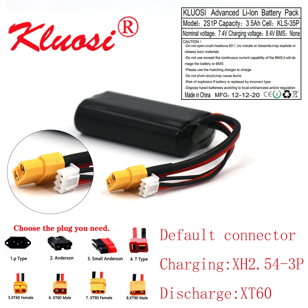 KLUOSI 2S1P 7 4 V 3.5Ah высокое Ёмкость Бла (беспилотный летательный аппарат