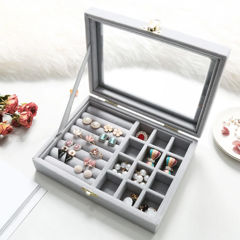 1 шт. кожаный ящик для хранения ювелирных изделий дисплей ювелирные изделия