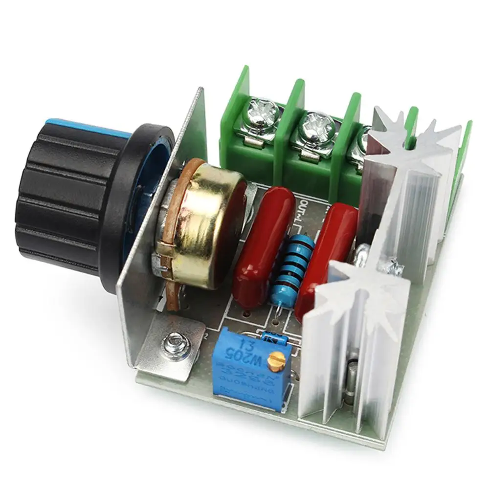 Контроллер скорости переменного тока 50-220 В 2000 Вт 25 А контроллер двигателя SCR