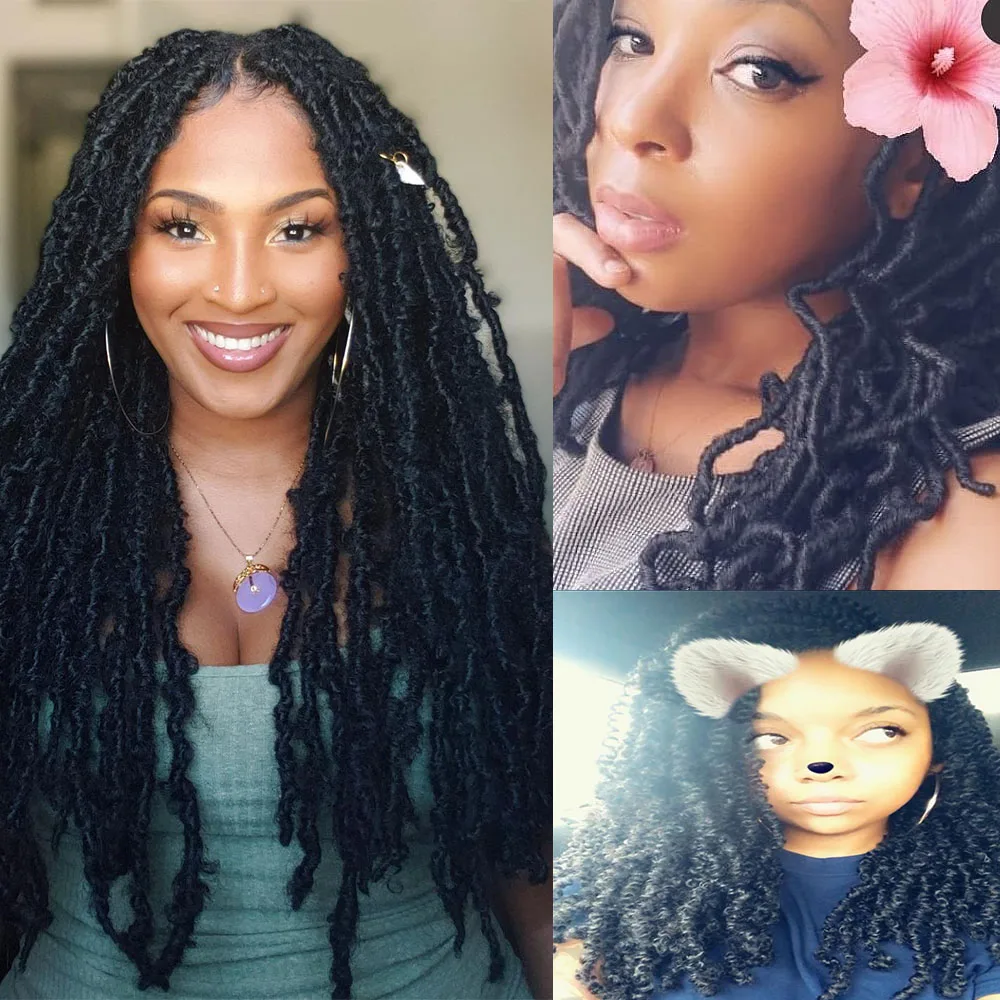 

Saisity Omber Synthetic Soft Locs 36" 21Strands/Pack Crochet Hair Natural Curly Dreadlocks Faux Locs Crochet Braids Hair