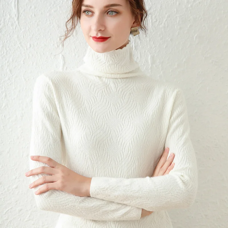 

women's turtleneck sweater slim basic shirt long sleeves short fashion stylish spring winter knitted pullover