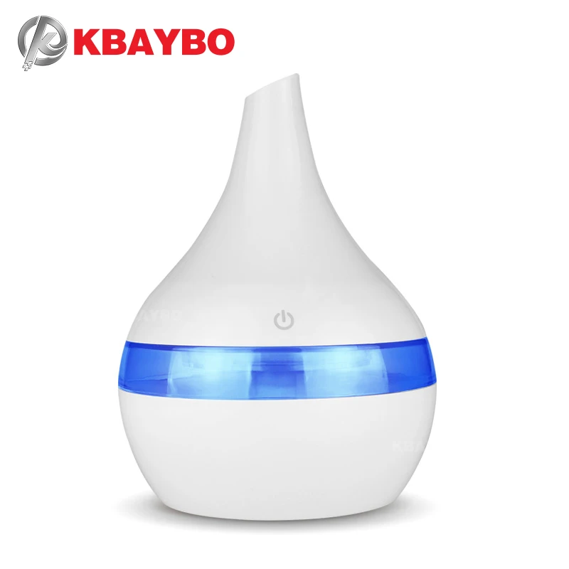 

KBAYBO 300ml aroma essential oil diffuser electric mist maker cool mist air humidifier home mini usb colorful change humidifier