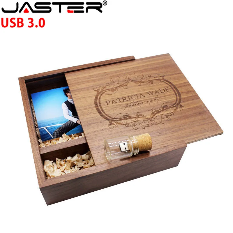 Флэш-накопитель JASTER 205*205*60 мм фотоальбом деревянный USB + коробка usb флэш-накопитель