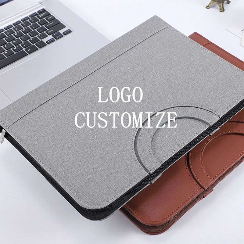 

A4 File Folder PU Leather Documents Bags Calculator Binder High Quality Storage Bag Manager Portfolio Office Supplies