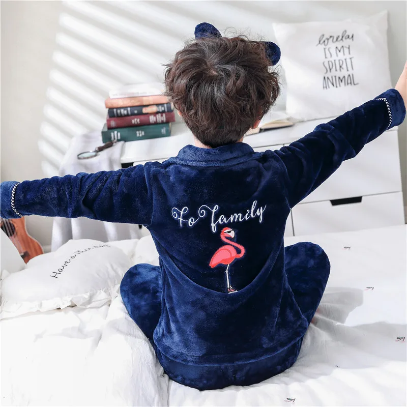 Детская Фланелевая пижама с фламинго мехом для маленьких мальчиков и девочек