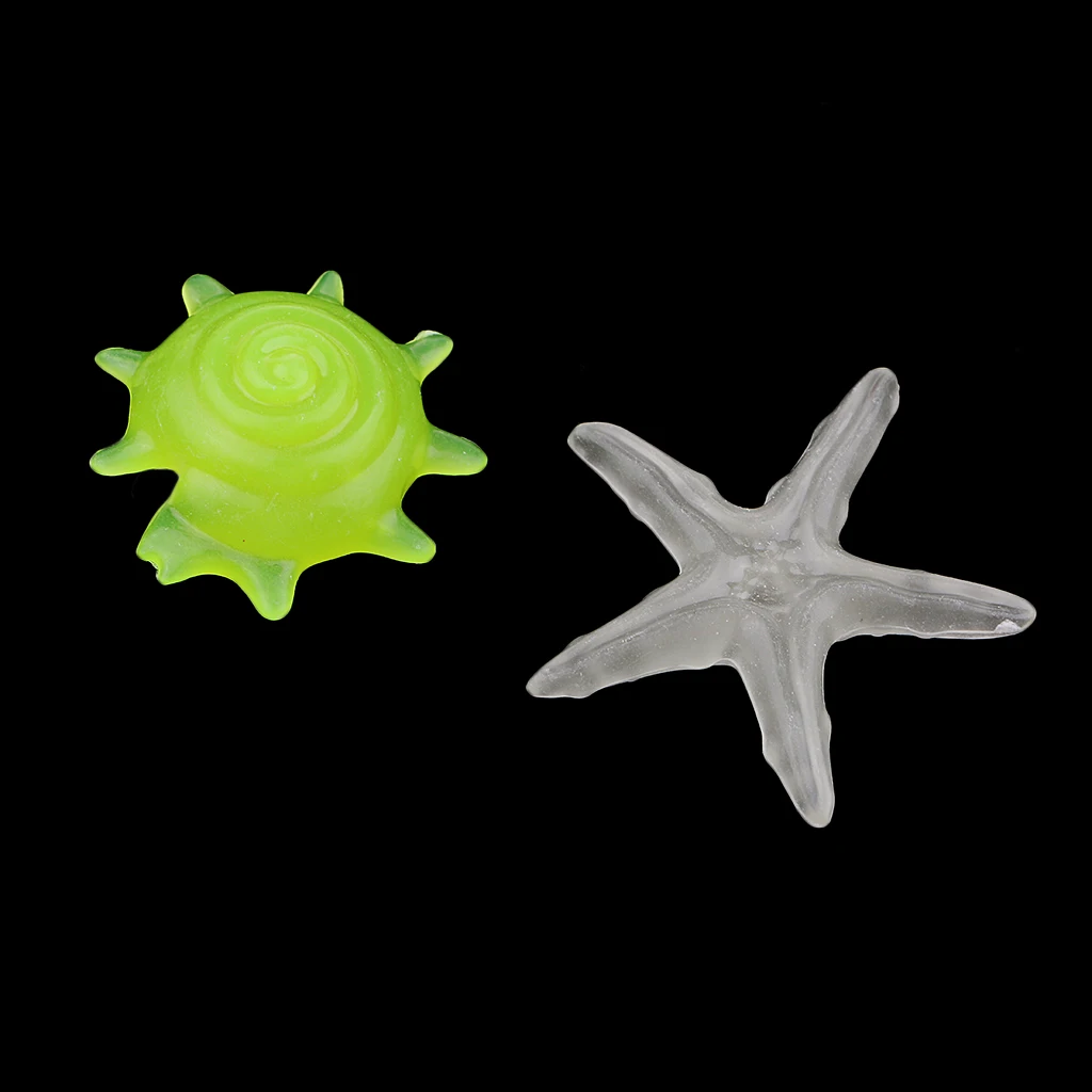 

5x Glow In The Dark Stones Conch Shell Aquarium Fish Tank Garden Walkaway