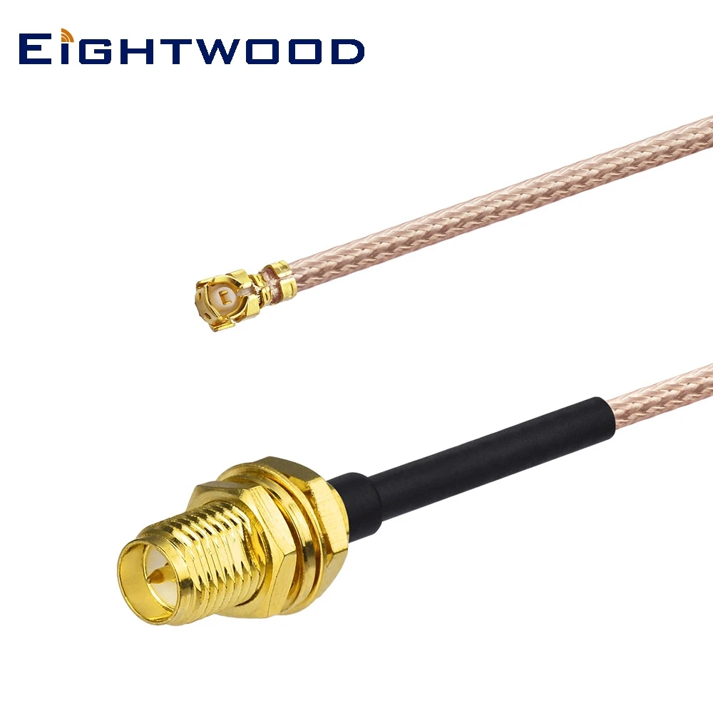 Eightwood IPX/U.FL Женский к RP SMA Мужской кабель Pigtail RG178 18 см для WiFi антенны Hotspot Booster AP
