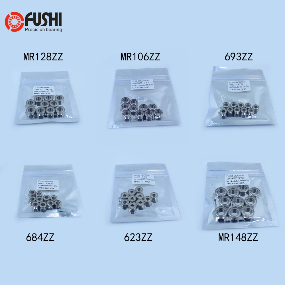 

Electric Nail Drill Machine Bearing MR148zz MR126zz MR106zz MR104zz 623zz 693zz 684zz MR128zz 10PCS Dental Handle Ball Bearings
