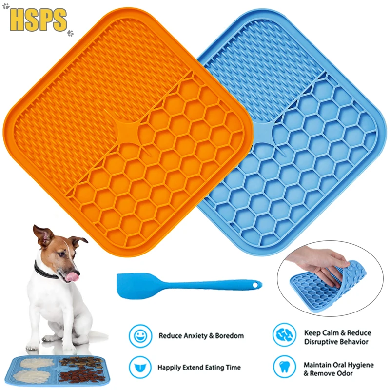 Коврик для кормления домашних животных со скребком коврик медленной кормушки