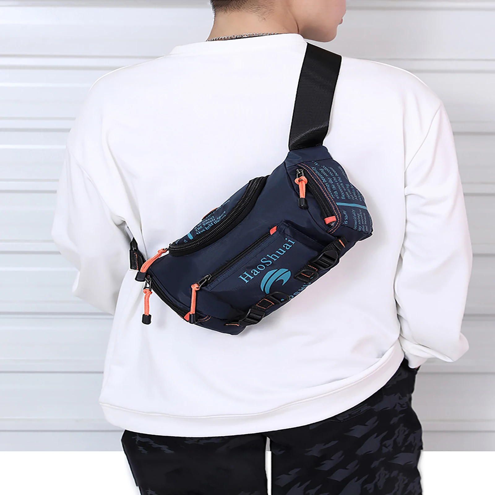 

Waterproof Nylon Fanny Pack Bum Hip Sling Chest Bag For Men Travel Military Male Cross Body Messenger Belt Waist Pack Bags New