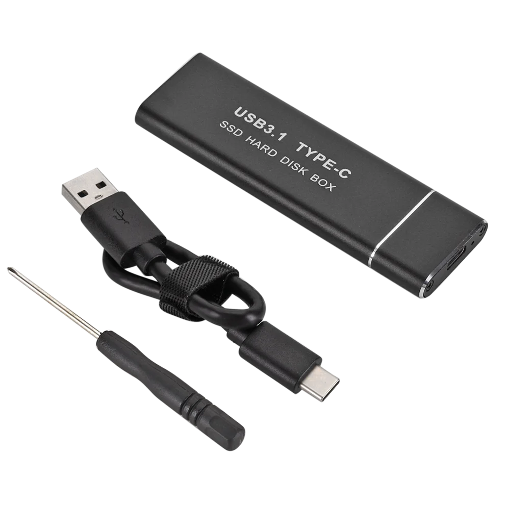 USB 3.1 to M.2 NGFF SSD Mobile Hard Disk Box Type C Adapter Card External Enclosure Case for m2 SATA 2230/2242/2260/2280 | Электроника