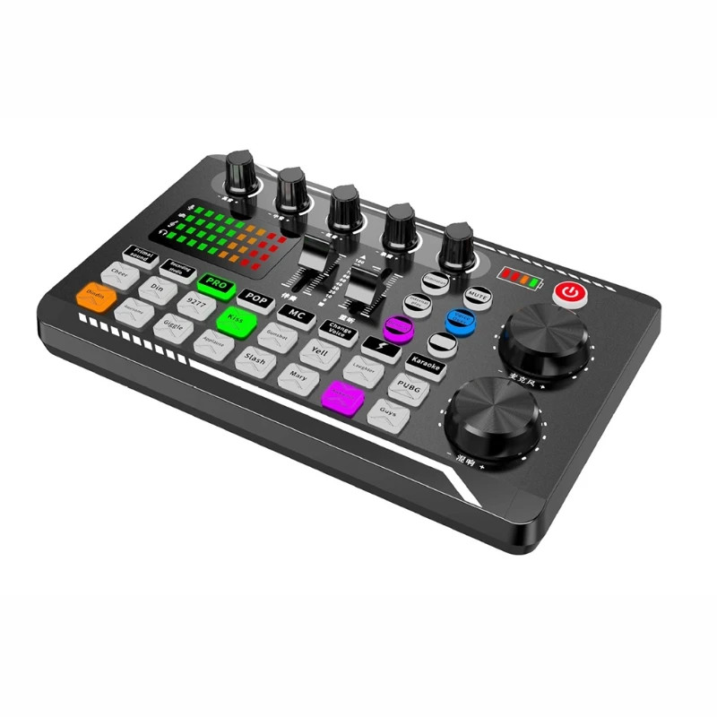 

F998 Usb Sound Card Audio Microphone Webcast Live Audio Interface Sound Card