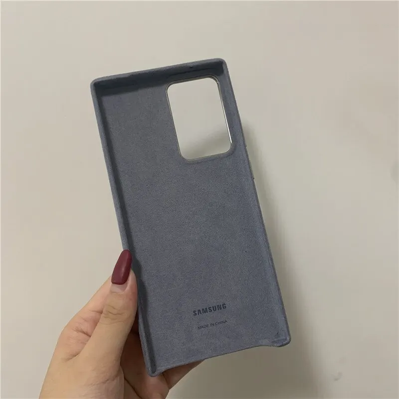 Оригинальный чехол для Samsung Galaxy NOTE 20/NOTE 20 Ultra/NOTE Ultra 5G из алькантары кожаный