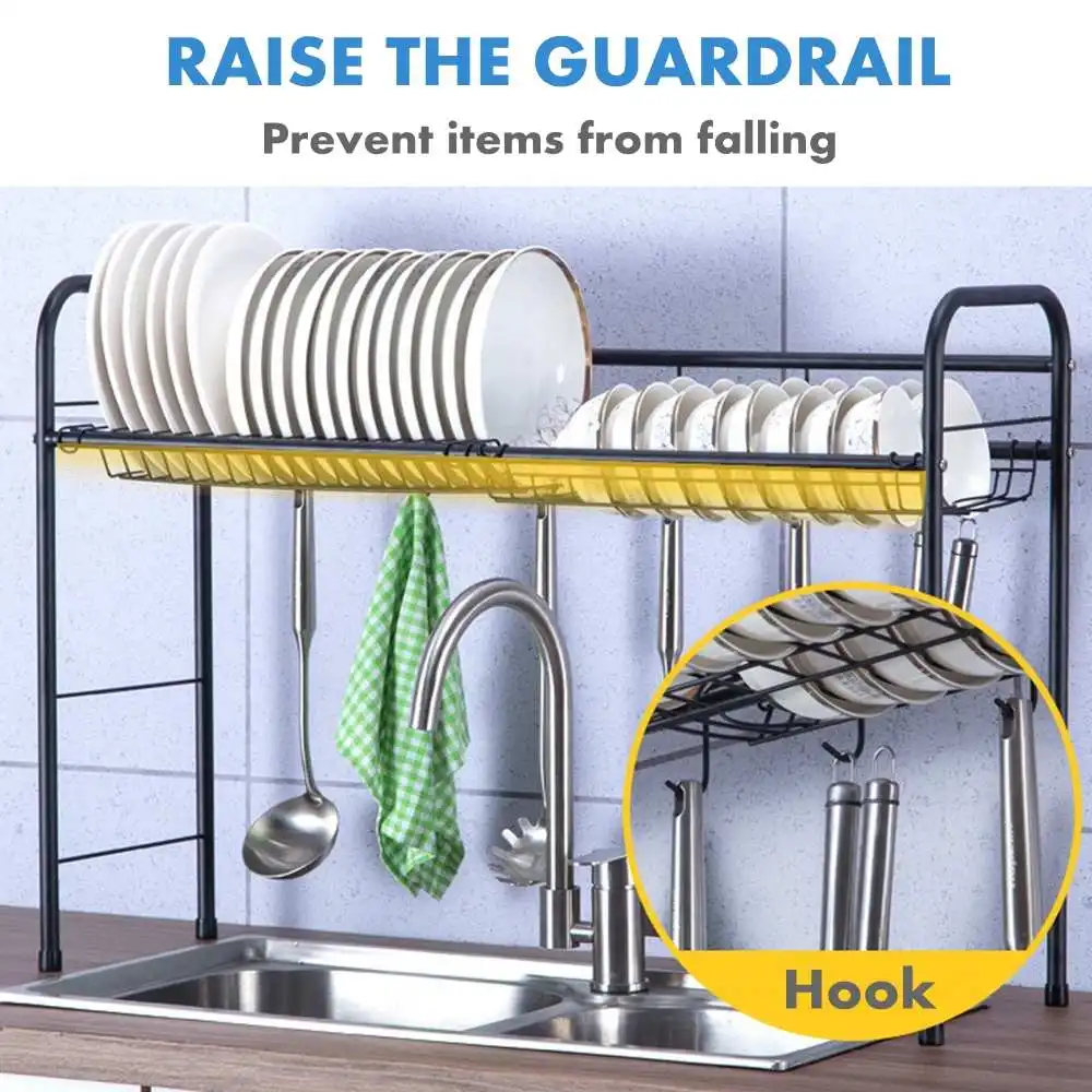 

90cm Drain Racks Holders Kitchen Sink Drying Rack Storage Rack Fruit Basket Dish Cup Chopsticks Knife Fork Cutting Board Holder