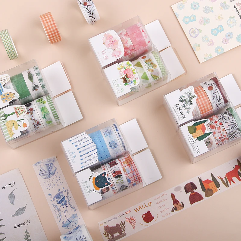 4 шт./компл. лес Животные живое растение лента для скрэпбукинга Washi рукоделие