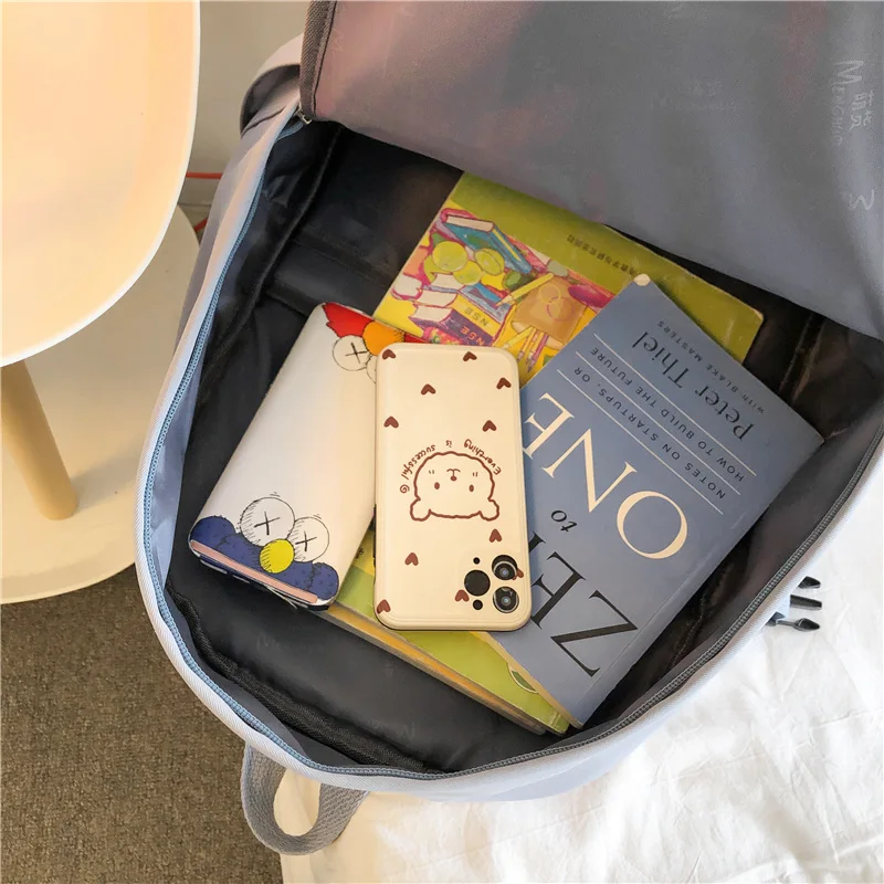 

New Waterproof Nylon Women Backpack Female Mesh Multipocket Travel Bag Teenage Girl Kawaii Student Bookbag Big Schoolbag