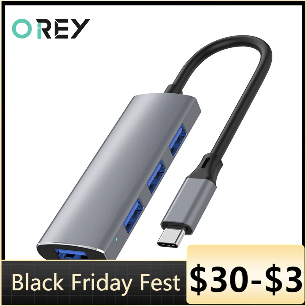 

USB C HUB USB C 3.0 2.0 Type C HUB 4 Port Multi Splitter Adapter OTG For Macbook Pro Air Xiaomi PC Computer Notebook Accessories