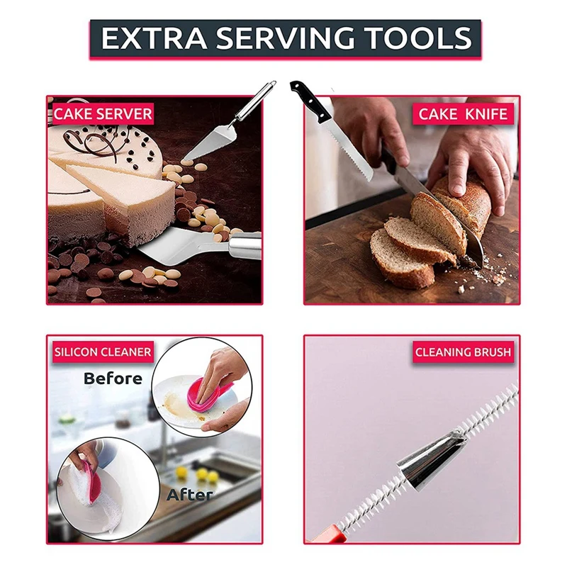 Cake Decorating Supplies 360 Pieces Turntable DIY Set Fondant Baking Tools Mouth | Дом и сад