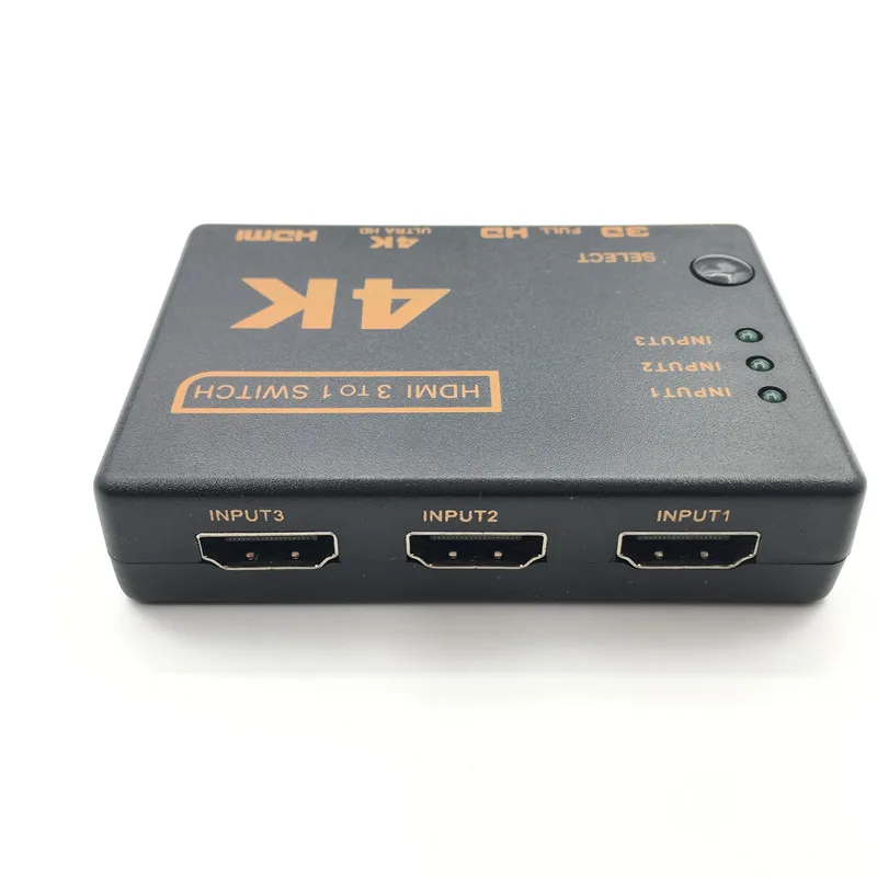 HDMI переключатель 3 порта 4K * 2K сплиттер коробка Ultra HD для DVD HDTV Xbox PS3 PS4 hdmi