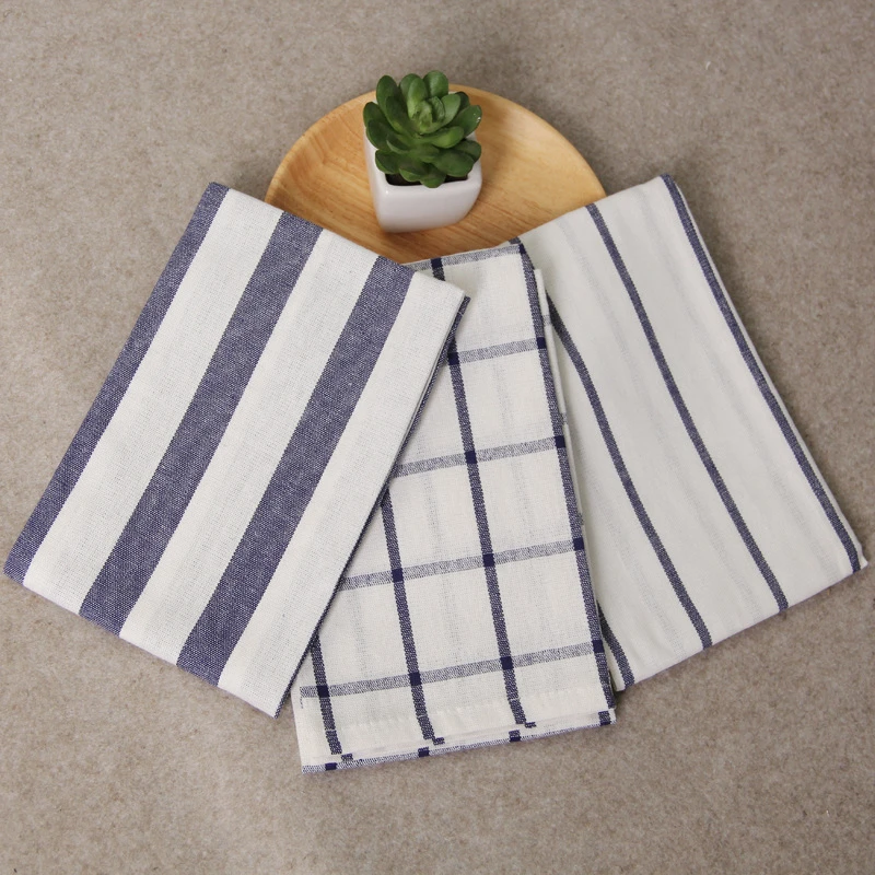 

40*60cm Classic Mediterranean Style Table Napkins Dinner Mat Cotton Napkin Wedding Dessert Tea Towel Kitchen Dishcloth Placemats