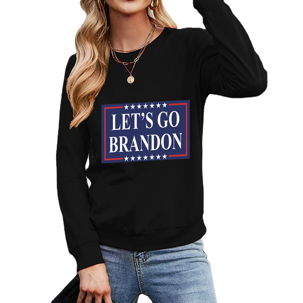 

Casual Sport Women Round Collar Pattern Letter Printing Long Sleeve Hoodies Autumn Girls Fashion Loose Sweatshirts Pullover Tops