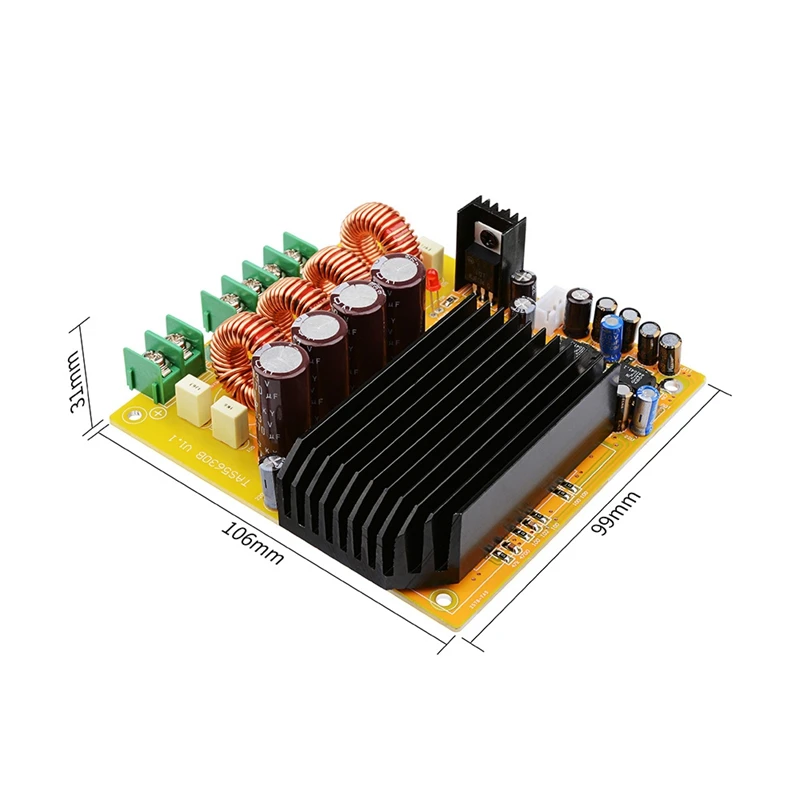 Hot 3C-Tas5630 Power Amplifier Audio Board 2X300W Hifi Stereo Class D Digital Amplifiers Home Amp With Ad827 Preamp | Электроника